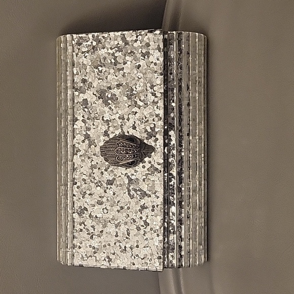 Kurt Geiger Handbags - Kurt Geiger Metallic Chain Clutch